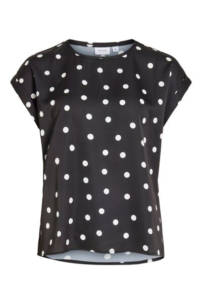 VILA Oberteil mit kurzen Ärmeln VIELLETTE Rundhals