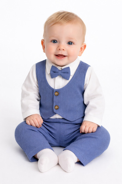 İZYALİF BABY Baby Boy Bow Tie 3-Piece Set Top and Bottom Holiday Special Occa...