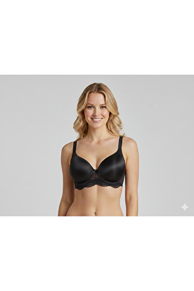 Lavint Homewear Lace Silicone Padded Rose Dry Bra with Boned Support