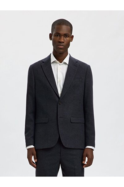 SELECTED Blazer Karierter Wollgemisch