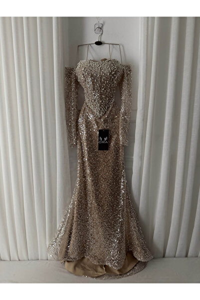 Ora Beige evening dress