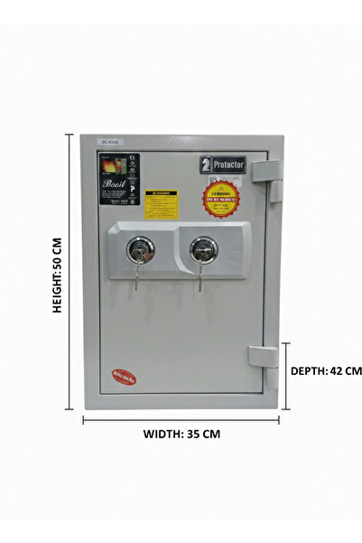 Protector Korean-made safe with fire and burglar-resistant keys, suitable for...