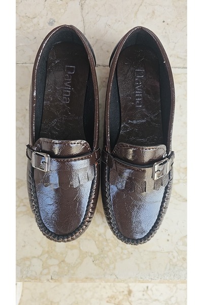 akix Καθημερινά Γυναικεία Παπούτσια Μπαλαρίνα με Γυαλιστερό Δέρμα, Πρώτης Ποι...