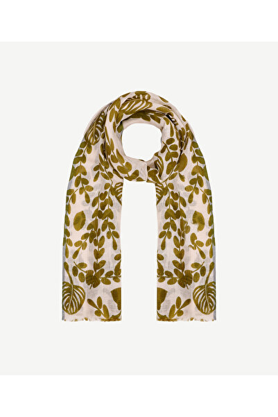 Yargıcı Yaprak Desenli Şal