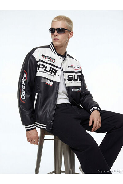 LC Waikiki Meral Collection Black Comfortable Fit Printed Men's Leather Look ...