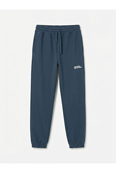 LC Waikiki Αγορίστικο παντελόνι φόρμας με στάμπα σε μπλε ναυτικό χρώμα από τη...