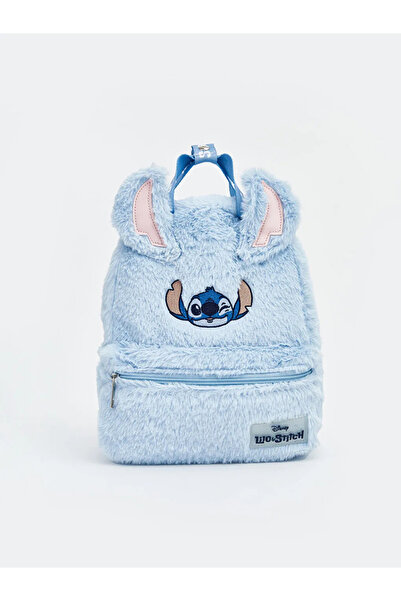 LC Waikiki LCW AKSESUARI Plavi Lilo i Stitch Štampano Pliš za devojčice Ranac