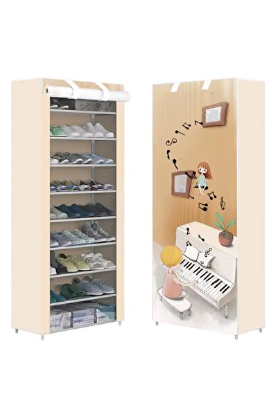 Generic 10 shelves cloth boot cabinet