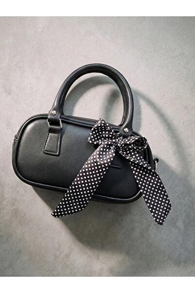 LC Waikiki Lcw Accessories Black Scarf Detailed Girls' Shoulder Bag