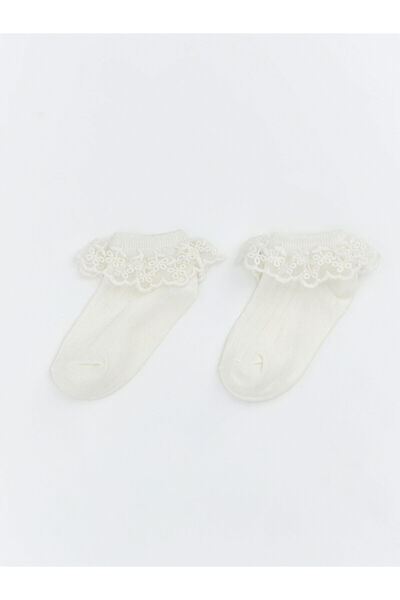 LC Waikiki Two Mt Shop Quality Lcw Baby White Lace Detailed Baby Girl Booties...
