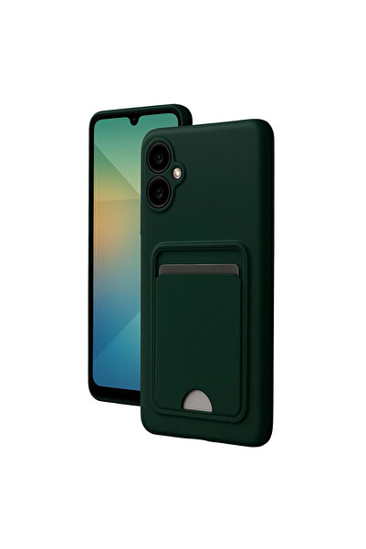 cepmoda حافظة سيليكون لهاتف سامسونج "A07 (4G)" مكونة من حامل بطاقات قطع - مرن...