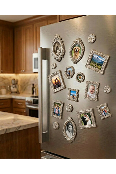 Aşk Müzesi Buzdolabı Magnet Vintage Çerçeve Seti