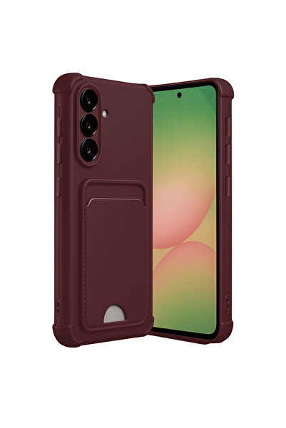 cepmoda حافظة سيليكون سامسونج "A56" مكونة من حامل بطاقات قطع - مرن - تصميم نح...