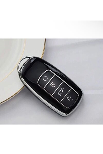 Generic Brand Chery Tiggo 8 Pro Omoda 5 Key Case Cover Black/Chrome (Silver) ...