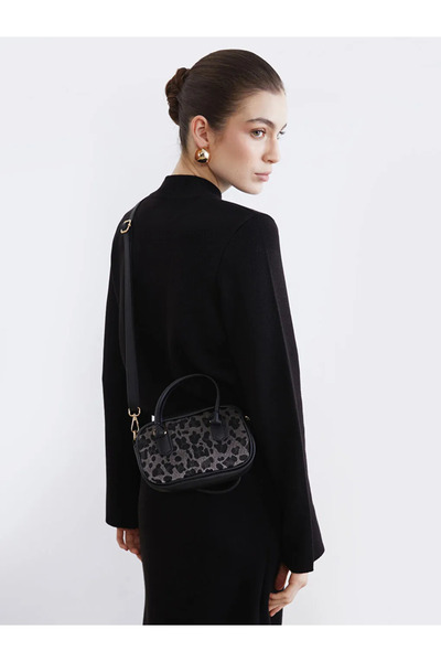 LC Waikiki Lcw Accessories Women's Black Shoulder Bag with Detachable Strap