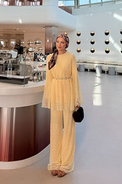 Şulemoda Giyim Dream Lace Set Yellow