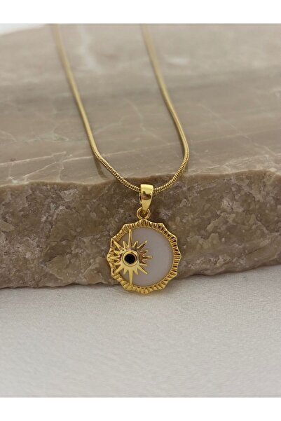 stainless steell قلادة من حجر الزركون بولار ستار ستيل