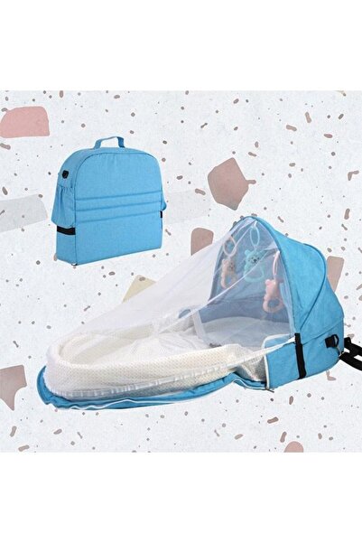 Arabest سرير أطفال محمول للسفر مع ناموسية ومظلة، سرير أطفال قابل للطي