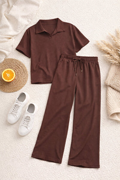 OTAKU Women's Comfortable Fit Double Pocket Modal Fabric Polo Neck T-Shirt Pa...