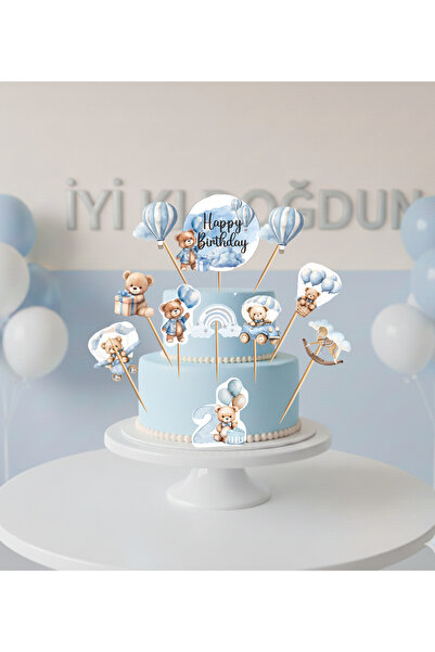 Ays Bridal Teddy Bear Ayıcık Kürdanlı Pasta Süsü 2 yaş