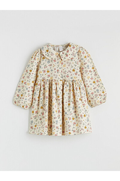 LC Waikiki Nevavm Farkıyla Bebe Yaka Girl's Dress