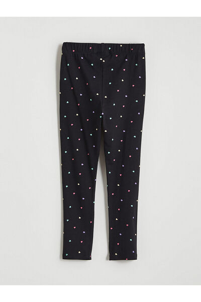 LC Waikiki مجموعة إلسيفا: بنطلون ضيق للفتيات بنقشة سوداء