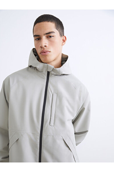 LC Waikiki Ανδρικό αδιάβροχο Elsiva Collection σε γκρι στάνταρ μέγεθος