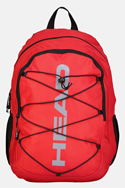Head Men Brand Logo Basic Backpack With Elastics, Red