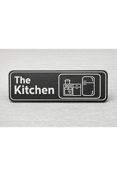 justone "The Kitchen" Kapı Tabelası – 3D Baskı Mutfak Yazısı – Hazır Bantlı Y...