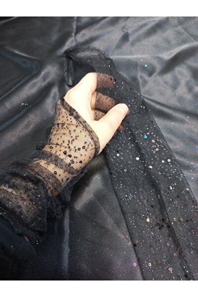 Qrsln Vespera ışıltılı payetli şahmaran eldiven siyah