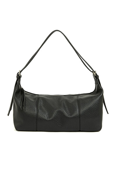 Dıvarese Siyah Kadın Deri Shopper Çanta