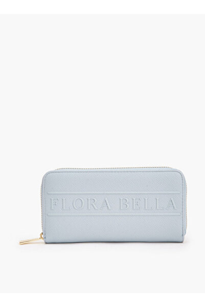 Flora Bella by Shoexpress Logo Textured Zip Around Wallet