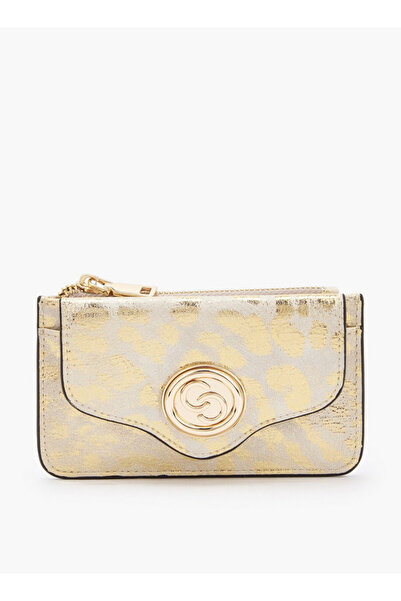 Celeste Metallic Print Card Holder with Zip Closure Ramadan Collection