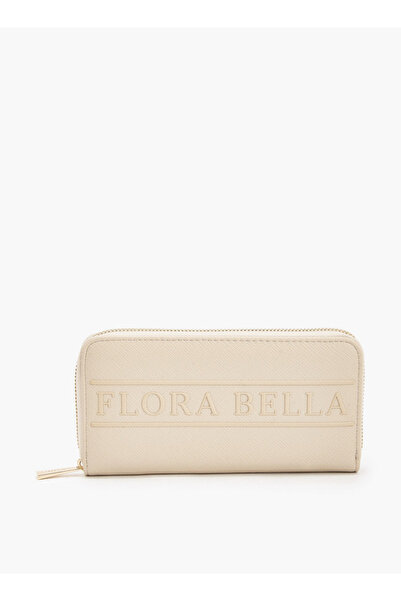 Flora Bella by Shoexpress Logo Textured Zip Around Wallet