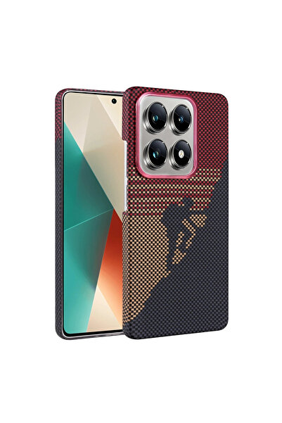 eco port غطاء ماج سيف لهاتف مي 14 تي برو فيجا - أحمر