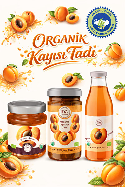 EYA ORGANİK Organik Kayısı Tadım Paketi(Kayısı Marmelatı-Kayısı Suyu-Kayısı R...