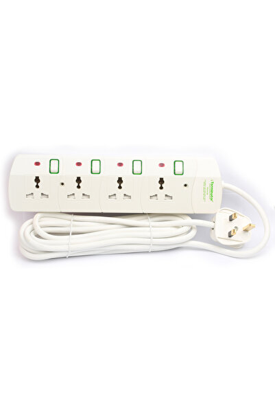 Terminatör Terminator 4 Way Universal Power Extension Socket With 13A Plug An...