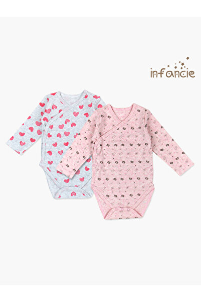 Infancie By Styli عبوة من قطعتين - بدلة جسم لفّ بطبعة قلوب