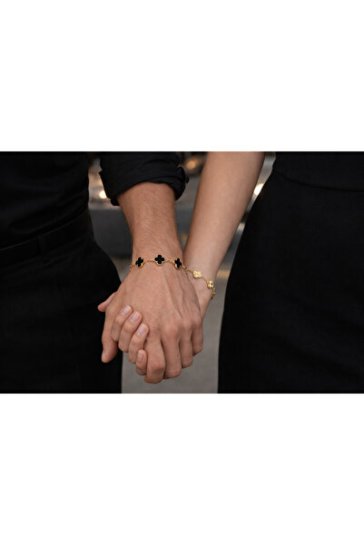 Nutly Accessories Çift Yonca Bileklik Seti Kadın Erkek – Şans Sembolü Partner...