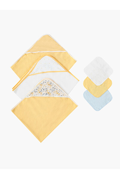 Mother's Choice By Styli Pack of 6 -Baby Hooded Towel and Face Cloth