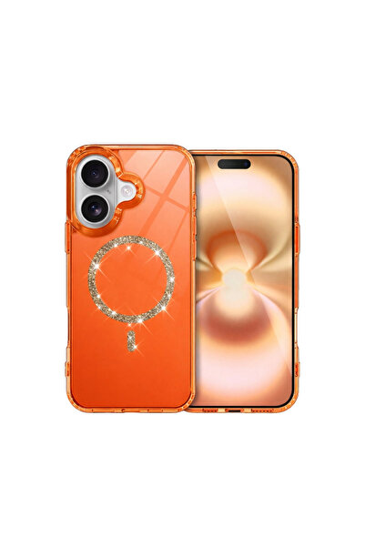 eco port غطاء آيفون 17 لايف دايموند ماجسيف - برتقالي