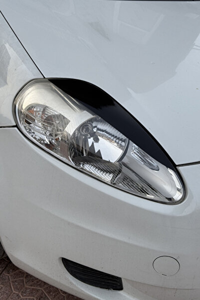 Banxtre مجموعة ملصقات الحاجب الأمامية باللون الأسود لسيارة فيات بونتو (يمين و...