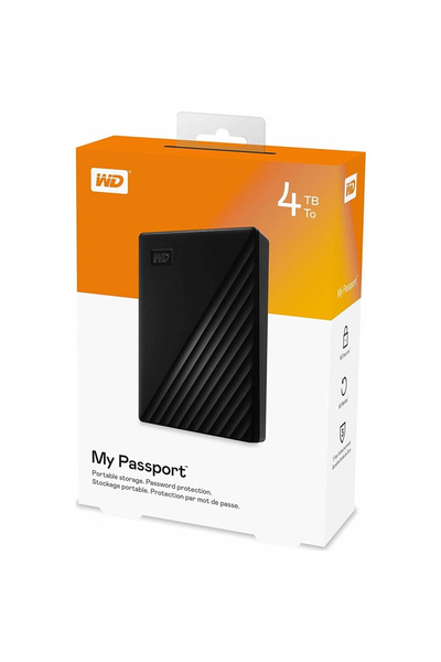 WESTERN DIGITAL Wdbpkj0040bbk-wesn، Mypassport 4tb 2.5" Usb3.2، محمول، قرص صل...