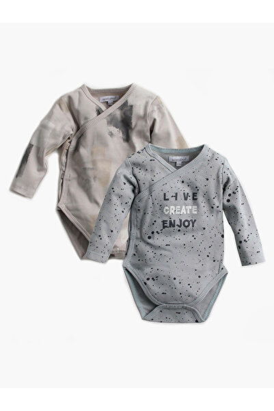 Mother's Choice By Styli Pack of 2 - Speckled Quote Print Bodysuit