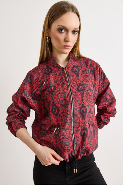 Olalook Women's Tile Zipper Pocket Unlined Quilted Jacket Ckt-19000513