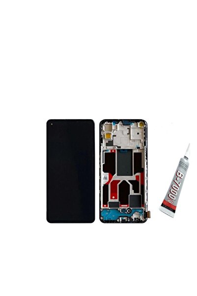 SDT شاشة RENO 5 LITE متوافقة مع شاشة اللمس OLED (أسود) B7000 لاصقة
