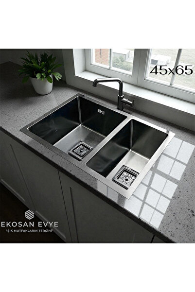 Ekosan HM6545 1,5 GÖZ LÜKS SİYAH EVYE