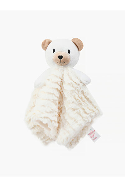Infancie By Styli Security Toy Sherpa Blanket- Bear, Beige, 0-1 Year, 33 x 33 cm