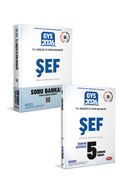 Data Yayınları T.C. Gençlik ve Spor Bakanlığı Şef GYS Soru Bankası + Deneme S...