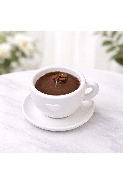 HanımeliAtölyesi KAHVE KOKULU MUM DEKORATİF FİNCAN